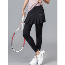 Two pieces of badminton tennis short skirt quick dry yoga fitness running tight nine-point long pants