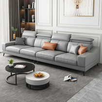 No-wash technology cloth sofa living room combination pedal straight row simple modern Nordic small apartment corner fabric sofa
