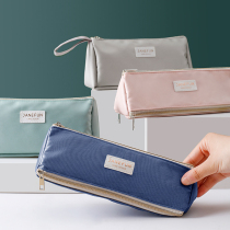 Class 2 of three years simple triangle pen bag large capacity stationery bag ins Japanese cute pencil bag Primary School students junior high school students junior high school female stationery box Net red pen box girl pencil case Korea