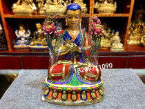 Tsongkha painted pure bronze Buddha statue Tibetan tantric instruments pure copper 30cm Buddha statue Taer Temple production