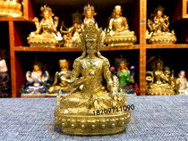 Jizang King Buddha statue Zang Bodhisattva pure copper gilt 12cm Taer Temple production