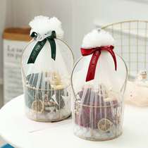 Golden Iron Full Moon Anniversary Return Gift Basket Companion Gift Rattan Wicker Hand-held Flower Basket Gift Flower Basket Wedding Gift Basket