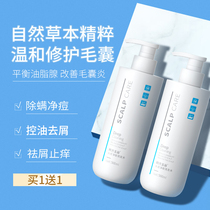 Korean grain hair folliculitis shampoo Scalp oil control dandruff antipruritic amino acid shampoo dew Mite removal Mite removal