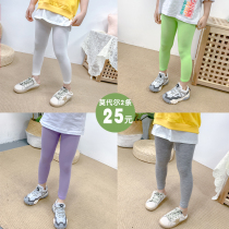 Girl Pants Summer Thin children Modale beat bottom pants Spring autumn outwear baby 90% pants white long pants