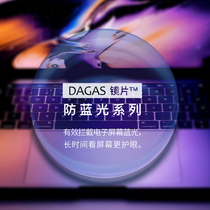 South Korea DAGAS1 56 1 61 1 67 Ultra-thin anti-Blue anti-radiation anti-fatigue myopia aspheric lens