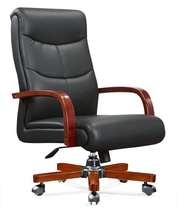 Simple office chair computer chair can lift rotating middle chair leather chair high backrest work chair leather boss chair