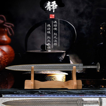 Short sword Yue Wang hooked up pure bronze bronze treasure sword Longquan city Jiangs knife sword imitation ancient sword short soldier forged and unopened blade