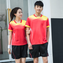 New quick dry table tennis baseball clothing mens suit women Summer short sleeve badminton shorts shuttlecock sportswear shirt