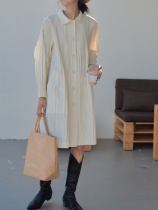 whitecube2022 Spring new triple mansion Wind Folds Womens High Sensation Medium Long Jacket White Wind Coat