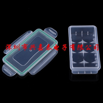 2 18650 clasp type battery box 18650 transparent waterproof storage box 4 16340 Battery storage box