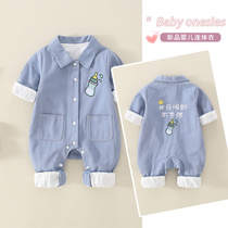 Super foreign gas newborn baby clothes autumn clothes out 0-1 year old male baby jumpsuit spring and autumn climbing suit