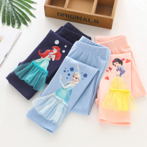 Girl Beats Bottom Pants Spring Autumn Outwear Pure Cotton Children CUHK Child Foreign Air Pants Aisha Princess Baby Girl Long Pants
