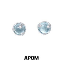 Sleep without picking sterling silver small earrings APOM original niche high-end cold style simple earrings earrings
