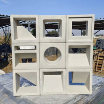 Cement hollow brick hollow hollow brick single hole porous brick clean water brick decorative brick three-dimensional wall brick partition wall mesh red brick