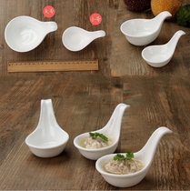 Ceramic Western steak sauce bucket Sauce cup saucer ketchup small cup Caviar spoon Pudding salad small bowl