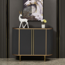 Light luxury style entrance cabinet Marble dining room side cabinet American door living room storage cabinet Modern simple shoe cabinet storage cabinet