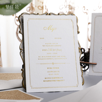 Dream Qianxi hot gilding invitations Athens white envelope invitation high-end customized thickened cotton paper business invitation letter