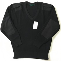 Sea wool sweater hidden black sweater plus good V collar chicken heart collar pure wool pullover sweater