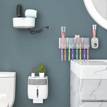 Toilet Suit Free of perforated wall-mounted fully automatic milking toothpaste Robots Squeezer squeezer home toothbrush shelving