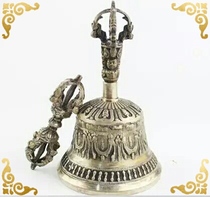 Buddhist Tantric instrument Nepal ringing copper five-stock Vajra bell pestle practice five-cobalt shaking bell sound crisp real shot