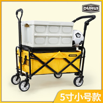 All sharp folded portable small pull outdoor shopping Buy food Four wheels Trolley Camping Camping Pull Cart Small Number