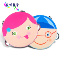 Special wooden toys childrens hand tambourine kindergarten dancing tambourine instrument dance tambourine cartoon hand drum