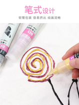 French Bebeiou DIY three-dimensional Hook pen textile pigment 25ml hand-painted textile pen glass pen