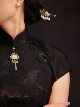 Blue flame-burning flagrobe mounted high-retro chest needle accessories accessories of the loist Pei-style Penguin Penny Pending Chinese-style Suzuo