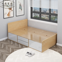 Custom single bed bedroom Tatami storage multi-function storage bed 1 2 meters simple modern drawer bed box