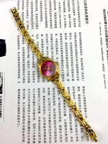 Shanghai Watch Factory three Haida brand nail rose red surface womens mechanical bracelet watch diameter 23 mm