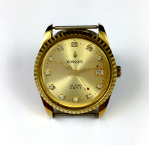 Original stock Liaoning Watch Factory Peacock brand yellow shell yellow face single calendar automatic mechanical watch diameter 38mm
