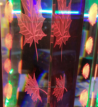Maple leaf pattern three-dimensional crystal screen custom porch partition background wall