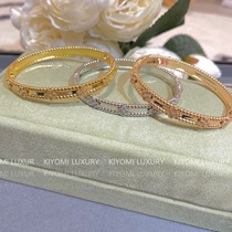  Pair of kaleidoscope bracelets full diamond V gold plated 18k gold flower simple ring new