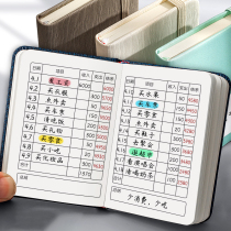 Cash diary account book A7 with portable running water income expenditure checkbook mini pocket-type hand account detailed account Family Life Daily expenses financial notebook