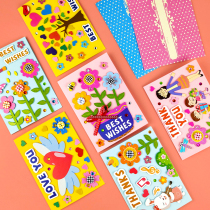 Think more about my kindergarten Thanksgiving Teachers Day handmade diy three-dimensional childrens homemade high-end greeting cards to send teacher gifts