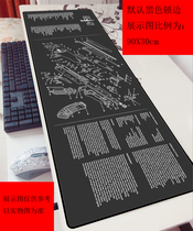 AR15 AK47 gun pad 90X30 mouse pad extended world map game decomposition map Internet cafe keyboard pad table pad