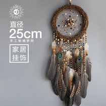  Quaint primary colors * Rattan original handmade dream catcher 25cm Home decoration hanging wall decoration gift with gift box