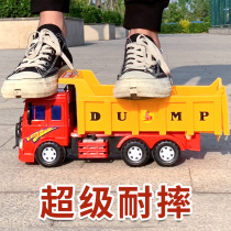 Large truck wagon tipping car transporter large number engineering car model boy 3-year-old 2 children car toy car