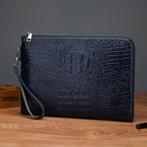Crocodile mens handbag big clutch casual hand bag business clip bag envelope bag large capacity Mens bag