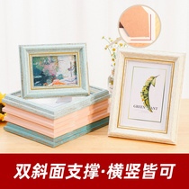 5678 inch European wooden frame setting table simple picture frame custom photo album ornaments retro hipster frame