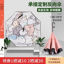 TTK double-layer reverse umbrella automatic long-handled umbrella for men and women large anti-Storm special anti-folding car