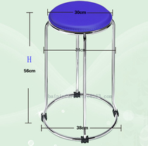 Bar stool counter round stool front desk cashier stool mobile phone counter round stool high leather overlapping folding round stool