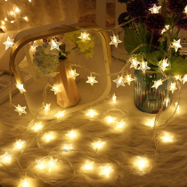 Birthday decoration LED luminous light string warm color small ball light Bedroom living room starry romantic fresh curtain light