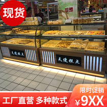 Bakery Bread display cabinet refrigerated heated bakery shop cake shelf peach crisp glass pastry cabinet commercial customization