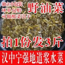 Hanzhong pulp water vegetable Ningqiang sauerkraut can be used as a guide to wild rape farmers homemade authentic pulp water vegetables 1500g pulp water