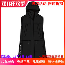 361 Degree Womens 2019 Winter New Training Sports warm hooded down vest female 561944401