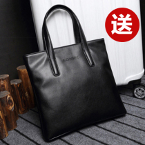 Mens handbag Handbag Vertical soft leather casual bag Single shoulder bag inclined cross briefcase Male Business Brief about mens bag Boomers