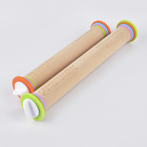 New product adjustable beech wood flour rolling pin adjustable thickness rolling pin noodle leather kneading tool bread rolling noodle
