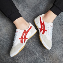 Pull-back shoes Low-top lace-up soft-soled non-slip casual shoes Mens and womens lovers  shoes Cattle tendon bottom table tennis shoes