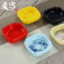 Melamine color hotel restaurant KTV bar ashtray European-style Internet cafe household living room non-shatterable plastic ashtray